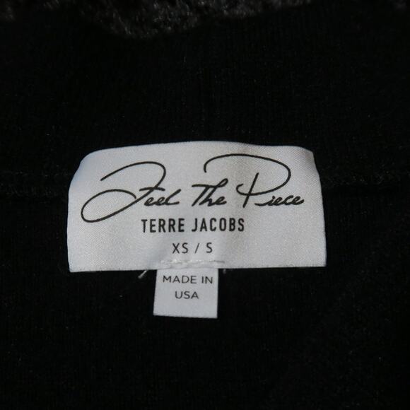 Feel the Piece Terre Jacobs XS/S USA Cold Shoulder Sweater Top Asymmetrical Neck - Picture 6 of 12